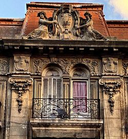 Low angle view of ornate building