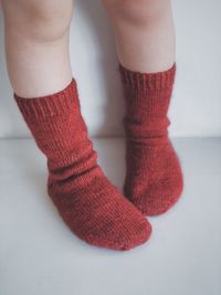 Red socks for kid