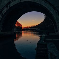 View of river with built structure in background