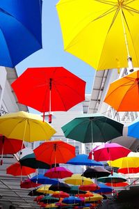 Multi colored umbrella