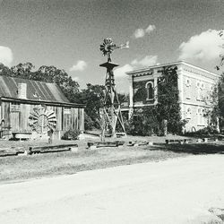 Built structures against the sky