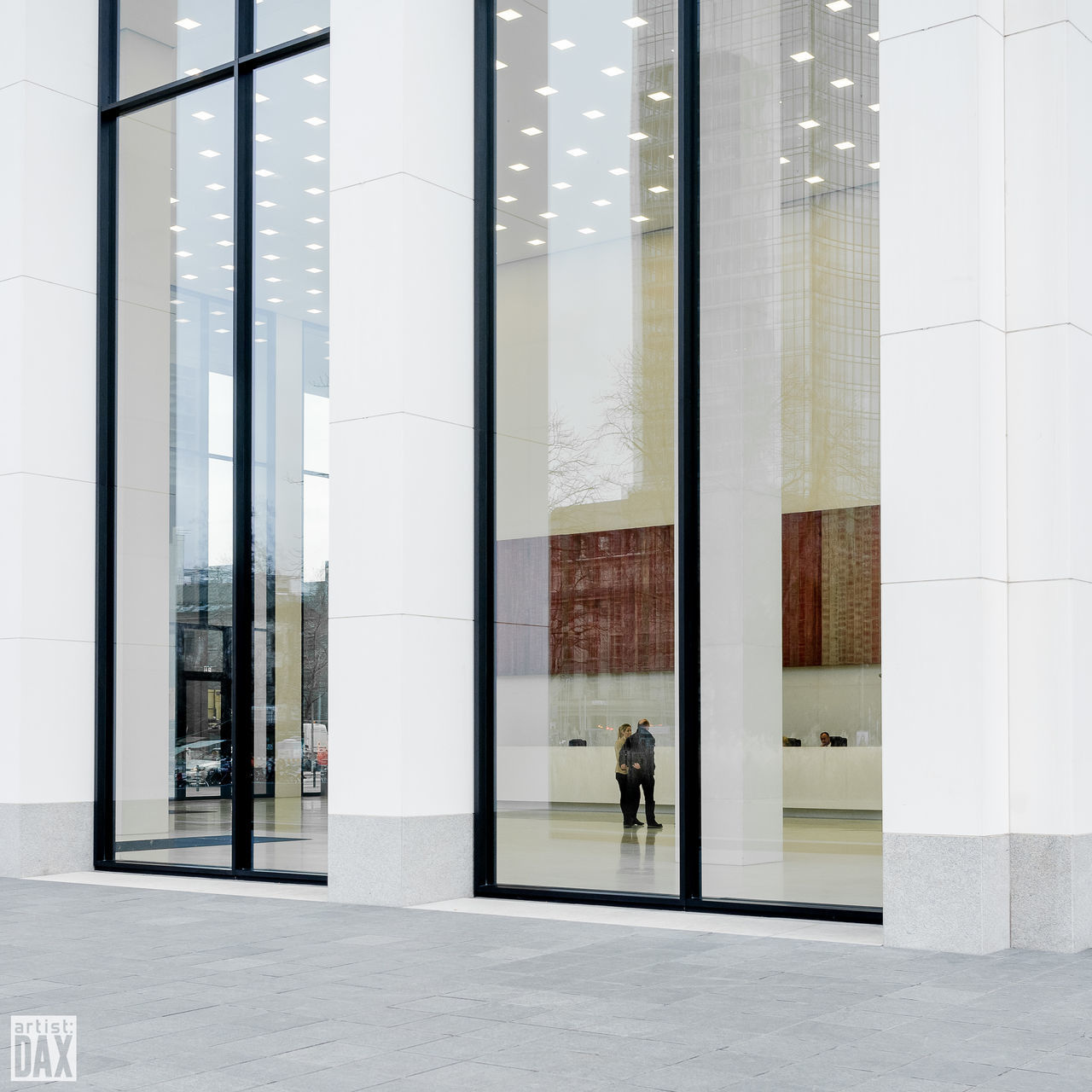 architecture, window, built structure, building exterior, indoors, glass - material, door, building, men, transparent, person, day, city, lifestyles, closed, entrance, corridor, walking