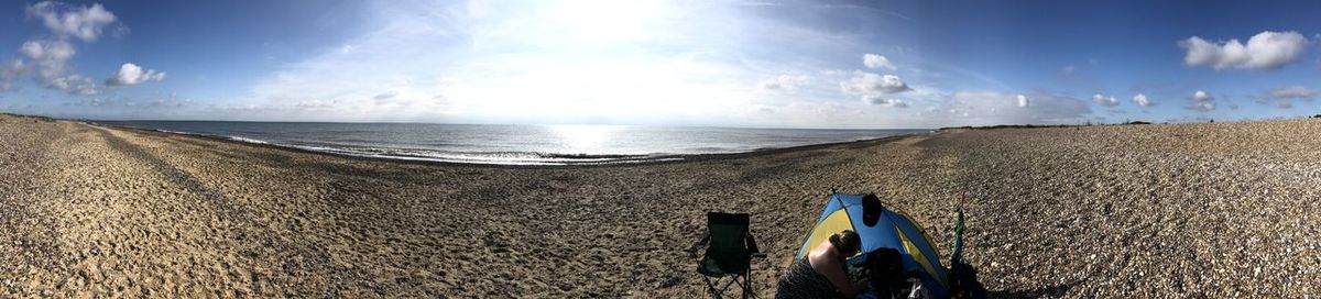 Panoramic view of beach against sky