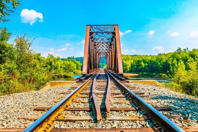 Railroad tracks against sky