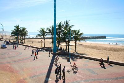 Tourists on beach