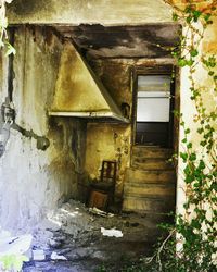 Interior of abandoned house