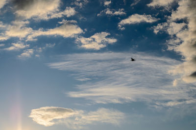 Low angle view of cloudy sky