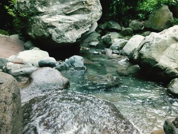 Rocks in water