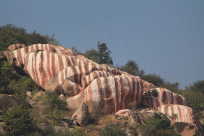 Rock formations on landscape
