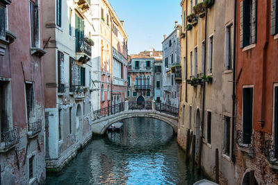 Canal amidst buildings in city