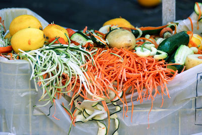 Close-up of fruits for sale at market stall