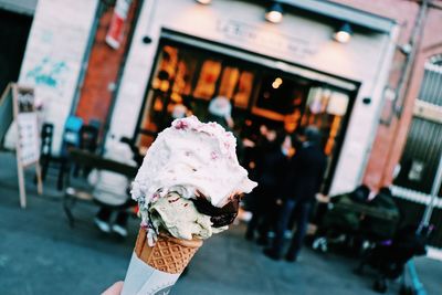 Close-up of ice cream cone