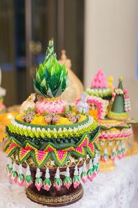 Close-up of cupcakes on table