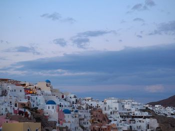 High angle view of townscape against sky