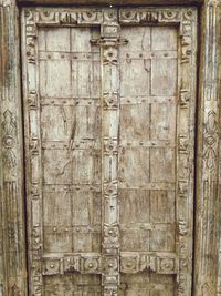 Full frame shot of old door