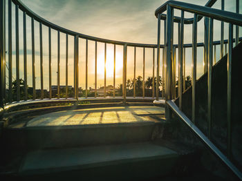 View of cityscape at sunset