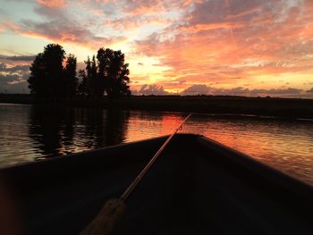 Sunset over lake