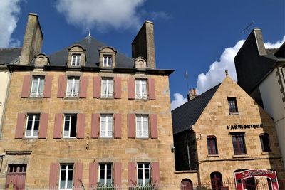 Low angle view of buildings against sky