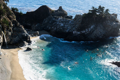Close-up of hand on beach