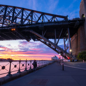 Bridge over river in city