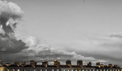 Low angle view of buildings against sky