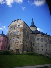 Low angle view of building against sky