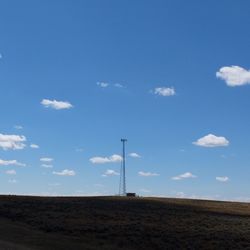 Scenic view of field against cloudy sky