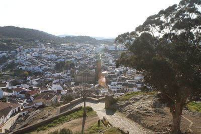 High angle view of cityscape