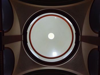 Low angle view of illuminated ceiling