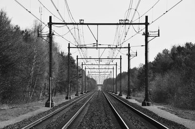 Diminishing view of railroad tracks