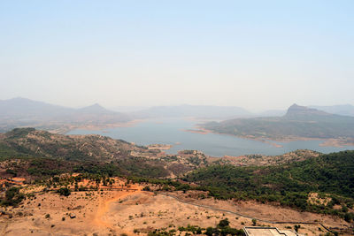 Scenic view of landscape against clear sky