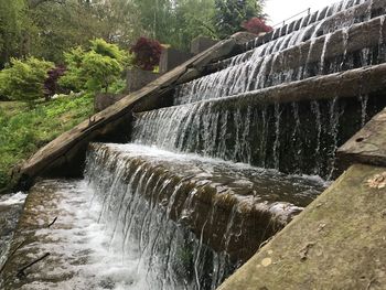 Water flowing in dam