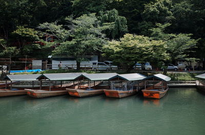 Boats in calm sea