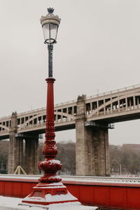 Low angle view of bridge against clear sky