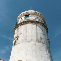 Low angle view of lighthouse against sky