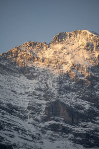 Scenic view of mountains against clear sky