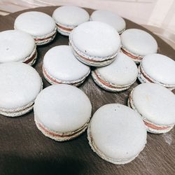 High angle view of cake on table