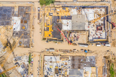 High angle view of cityscape