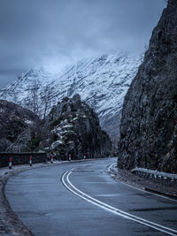 One of the scenic road trips in the scotland the a82 weaves it way through the glencoe in winter,