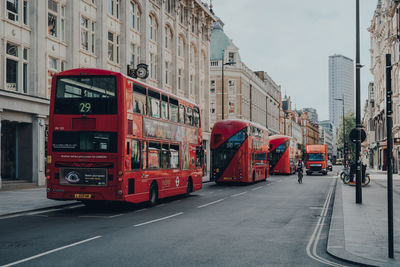 View of city street and buildings