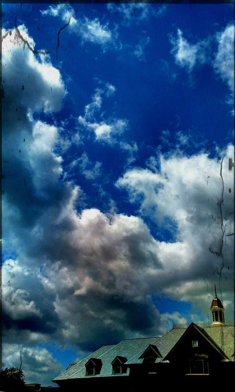 LOW ANGLE VIEW OF HOUSES AGAINST SKY