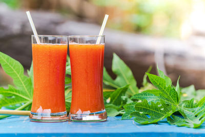 Close-up of drink on table