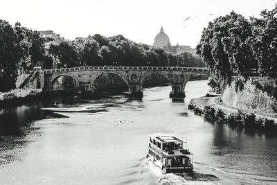 Bridge over river against sky