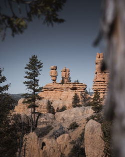 View of rock formations against sky