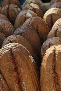 Full frame shot of bread for sale