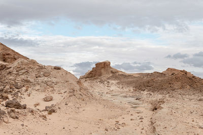 Scenic view of desert against sky