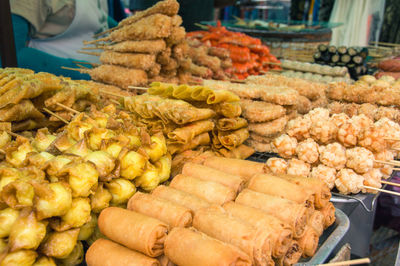 Vegetables for sale at market stall