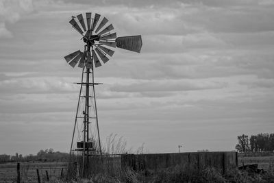 Low angle view of traditional windmill