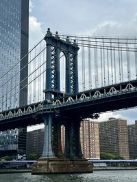 Low angle view of bridge against sky