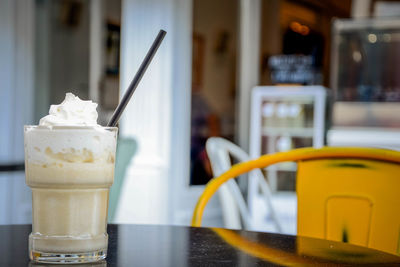 Close-up of drink on table at restaurant